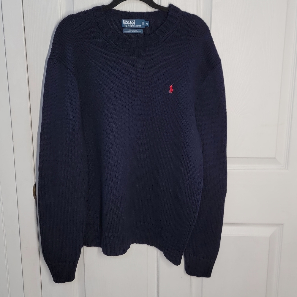 Polo Ralph Lauren Vintage Crewneck Knit Sweater Pima cotton